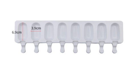 Molde silicona para helado 8 cavidades