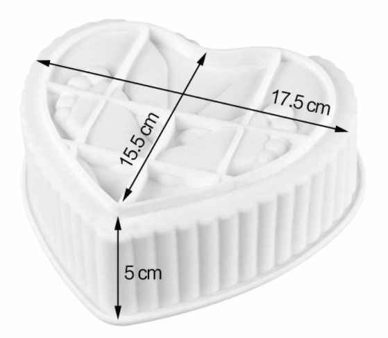 Molde de silicona corazon pies de bebe