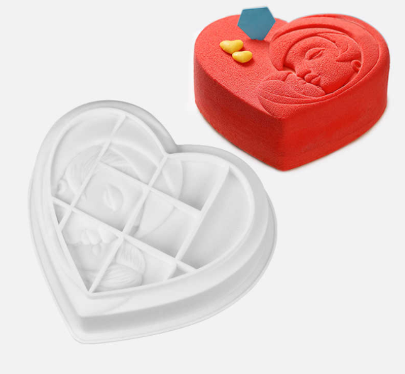 Molde de silicona corazon