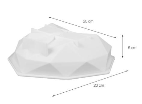 Molde de Silicona Corazon Diamante XL