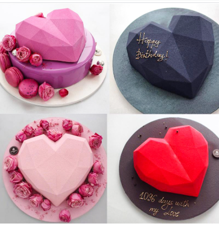 Molde de Silicona Corazon Diamante XL