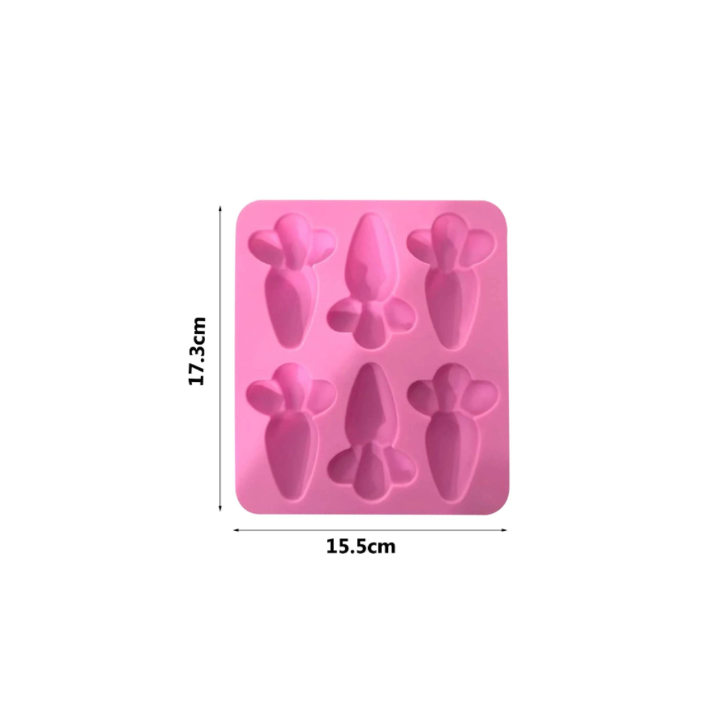 Molde de silicona zanahoria 6 cavidades