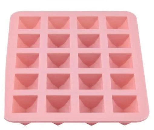 Molde de Silicona Cuadrado Fondo Diamante 20 Cavidades