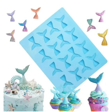 Molde de Silicona Cola de Sirena 18 Cavidades