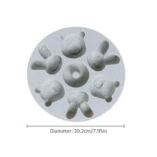 Molde Silicona Donut Conejo Oso 7 cavidades