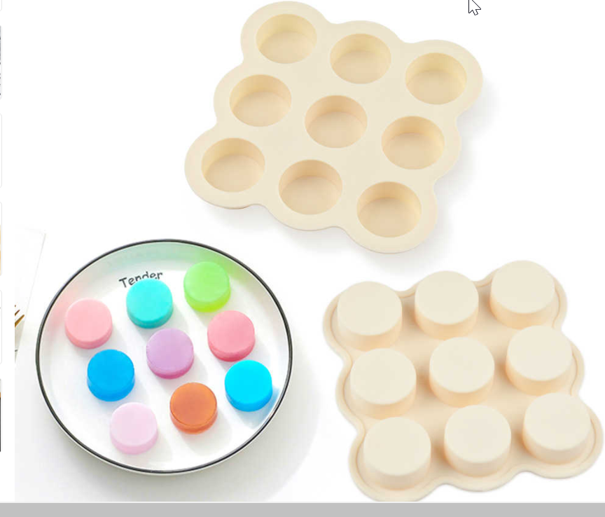 Molde de silicona círculos 16×16 – 9 cavidades