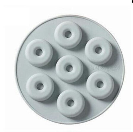 🍩 Molde Mini Donuts de Silicona – 7 Cavidades