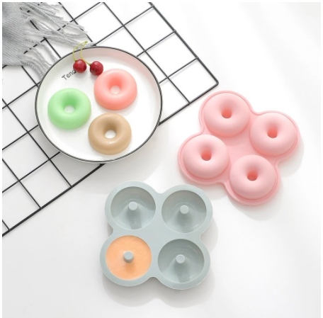 Molde Silicona Donuts 4 cavidades
