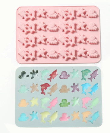 🐬 Molde de silicona para gomitas – Figuras marinas