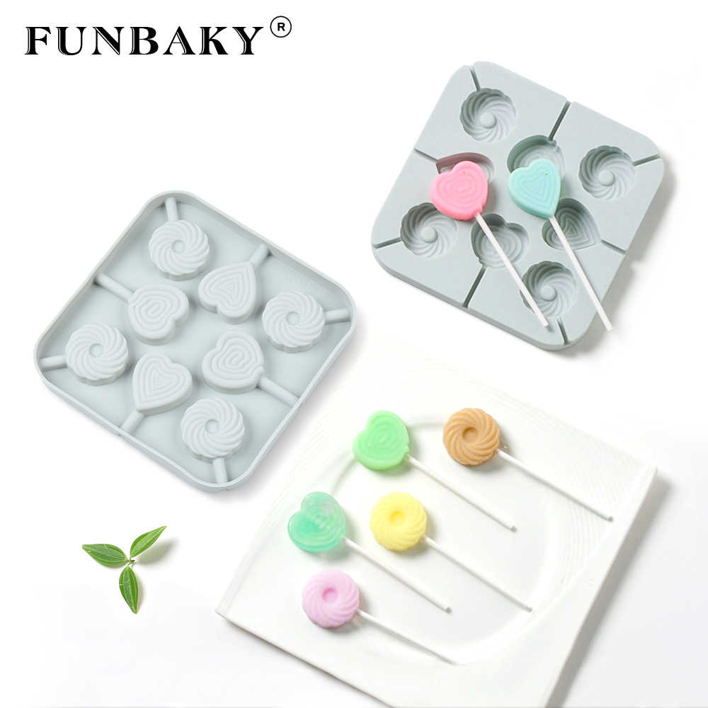 Molde de silicona para chocolate piruleta c/palito