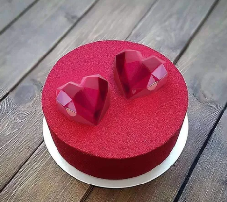 Molde de Silicona Corazon Diamante S 8 Cavidades