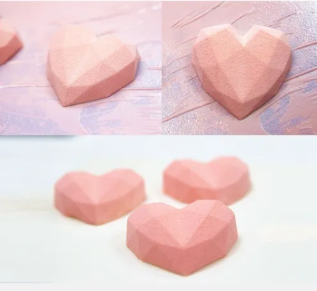 Molde de Silicona Corazon Diamante S 8 Cavidades