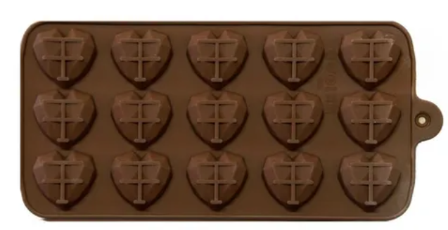 Molde de Silicona Corazon Diamante XS 15 Cavidades