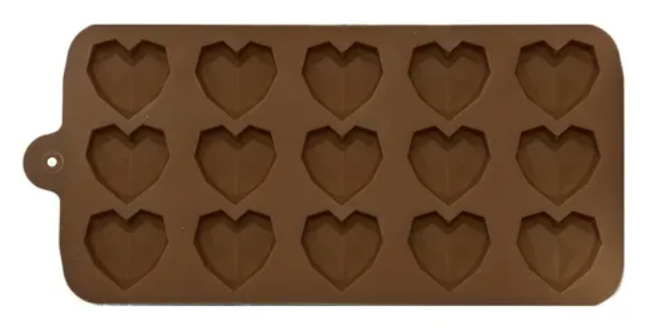 Molde de Silicona Corazon Diamante XS 15 Cavidades