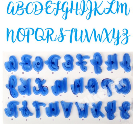 Cortador de letras mayúsculas 26 piezas