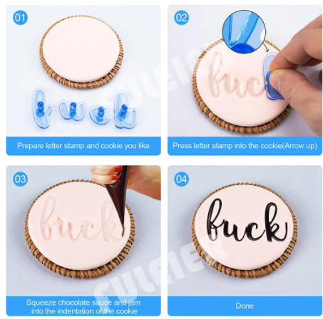 Cortador de letras minúsculas 26 piezas