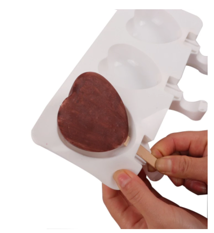 Molde de silicona para helado corazon