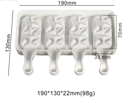 Molde de silicona para helado 3D