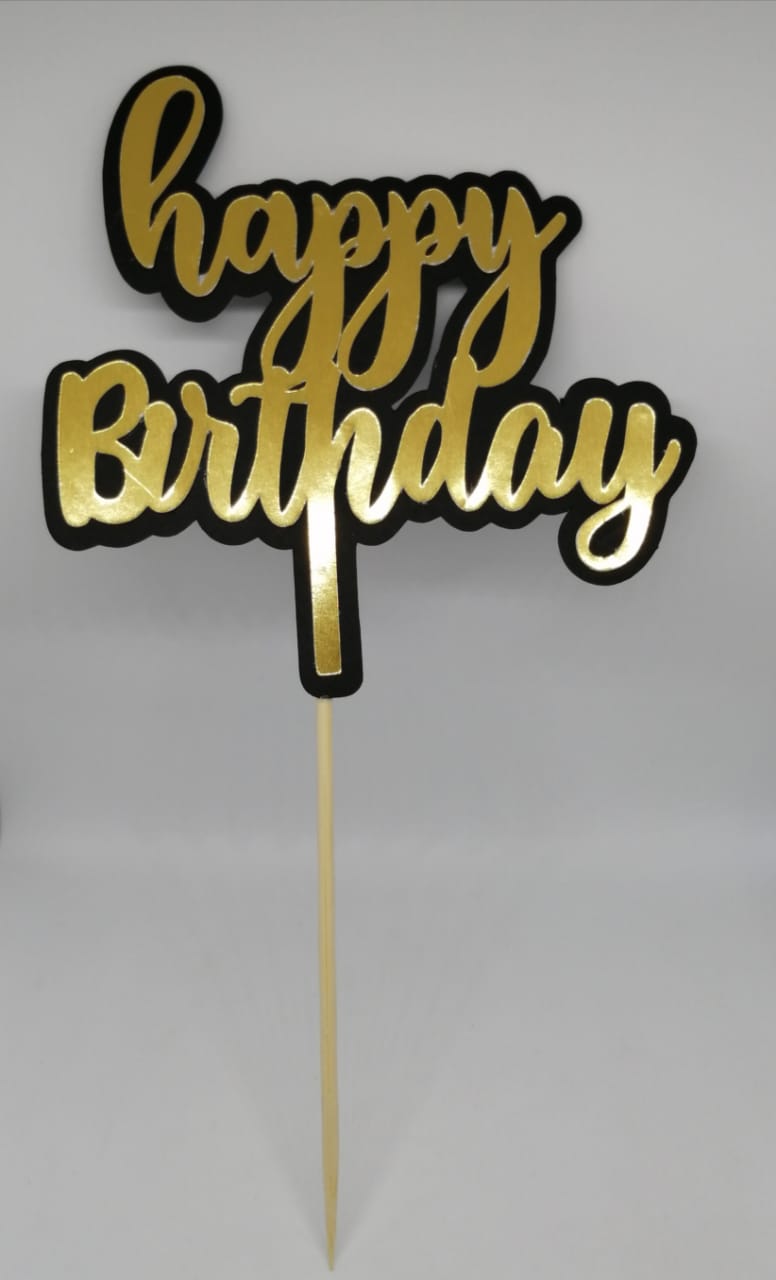 Cake topper happy birthday
