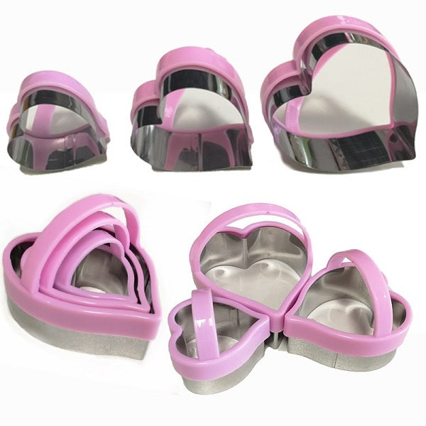 Cortador de Galletas Corazón 3 Piezas – Acero Inoxidable