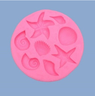 Molde silicona conchas marinas