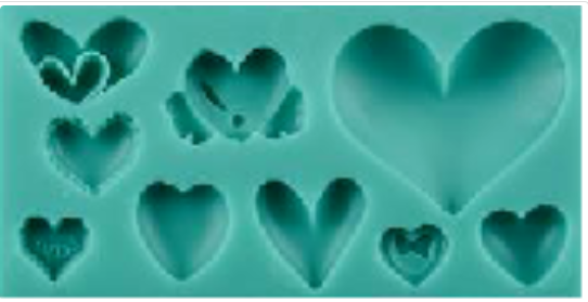 Molde silicona corazones