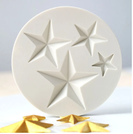 Molde de Silicona Estrellas – Navidad y Repostería