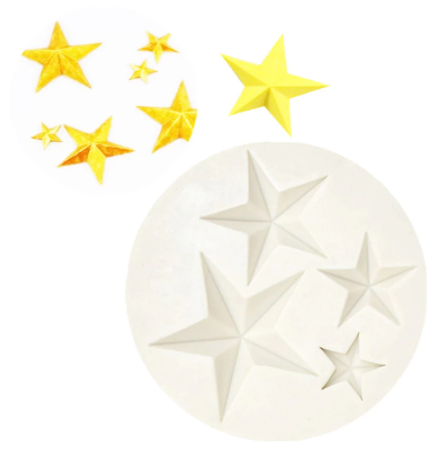 Molde de Silicona Estrellas – Navidad y Repostería