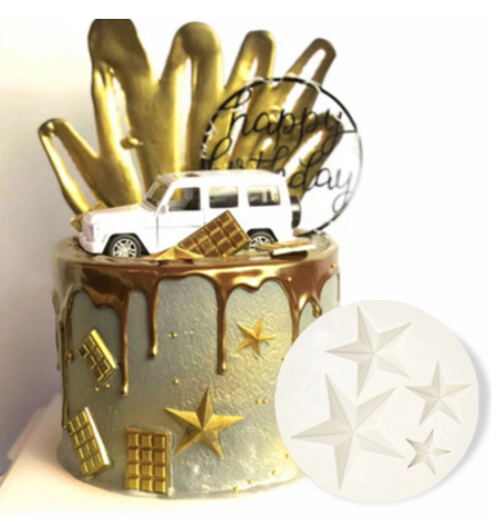 Molde de Silicona Estrellas – Navidad y Repostería
