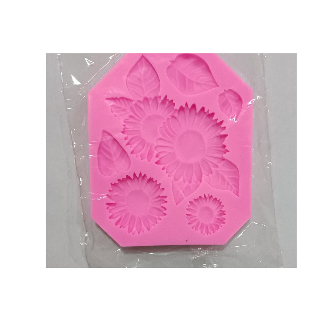Molde Silicona Flores y Hojas