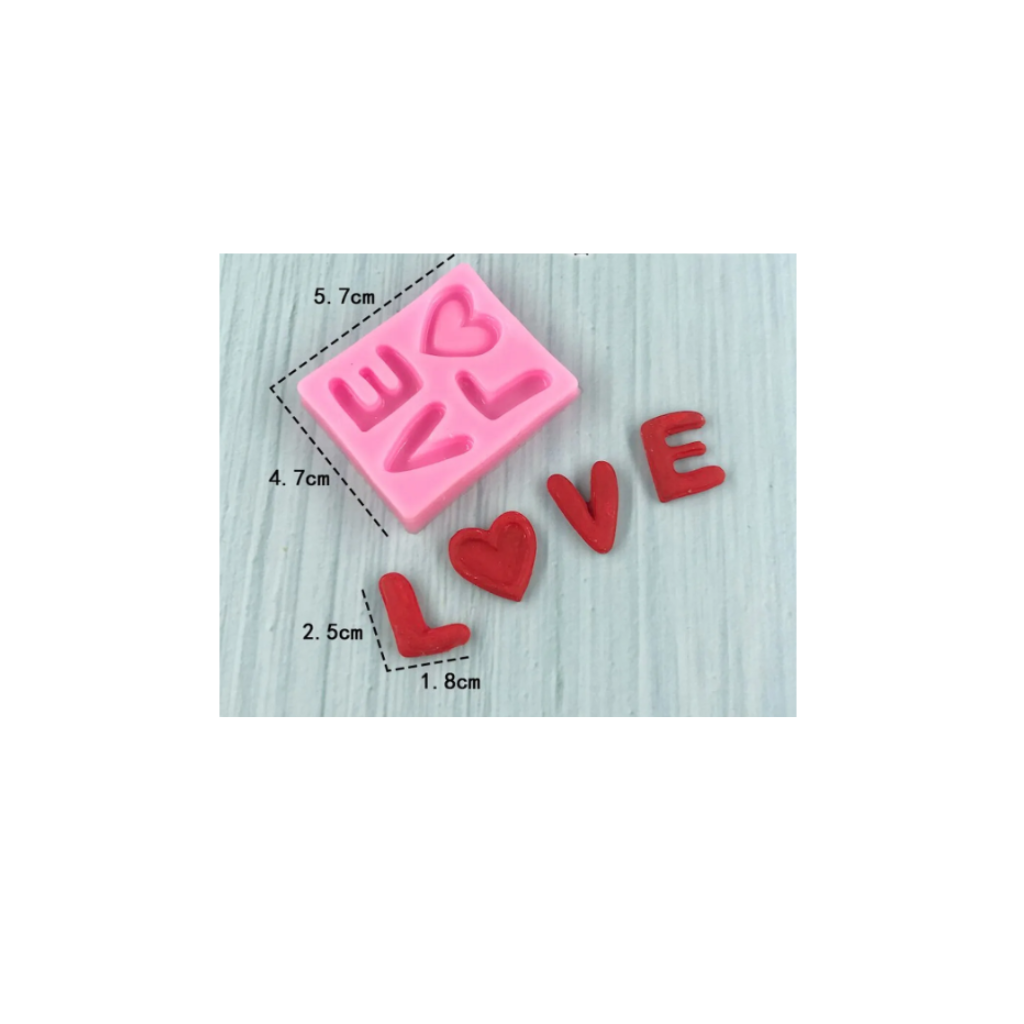 Molde de Silicona Love