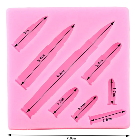 Molde de Silicona Balas