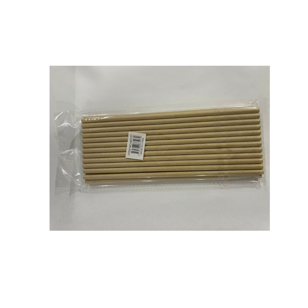 Bombilla de carton color cafe