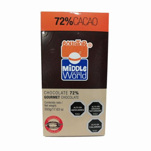 Chocolate 72% Cacao Ecuatoriano 500 g — Middle of the World
