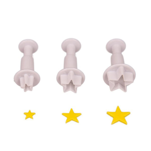 Cortador con Expulsor Estrellas 3 Piezas