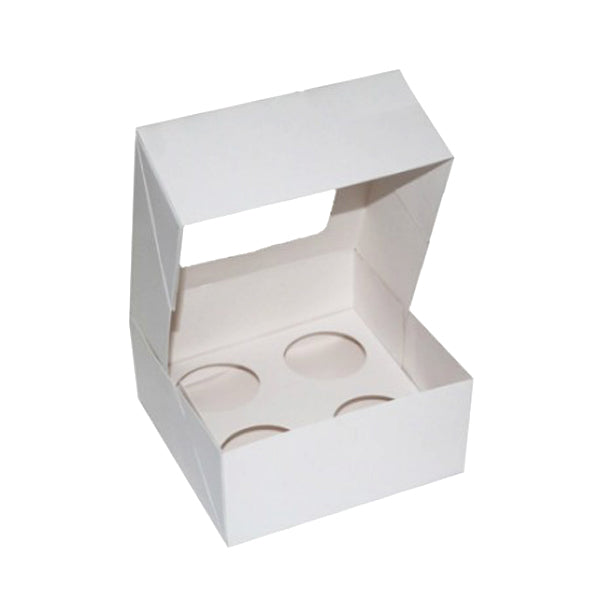 Caja para cupcake x4 – 6 piezas blanca