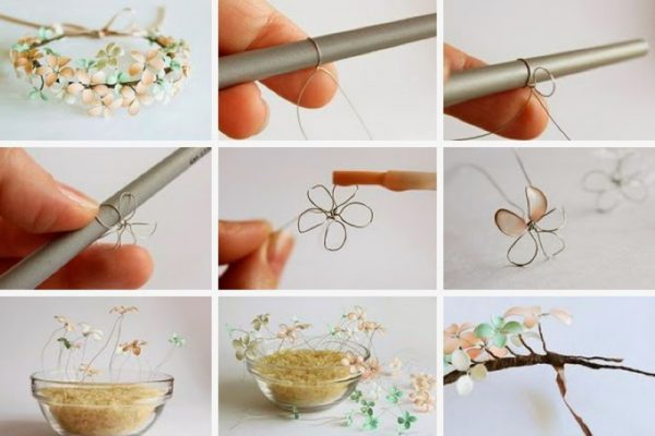 Alambre para flores blanco 40 cm