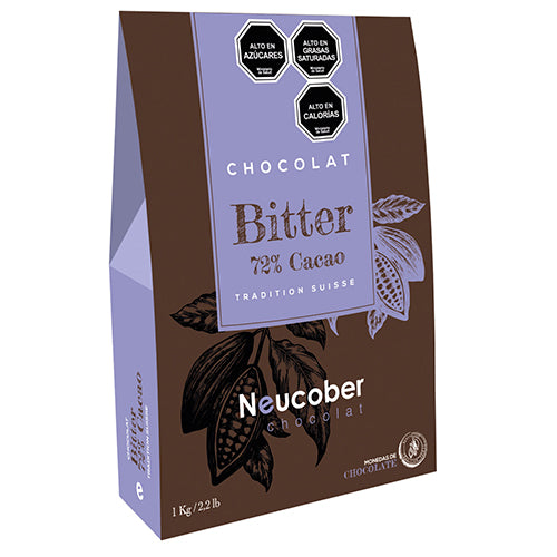 Chocolate bitter 72% cacao neucober 1 kg 832