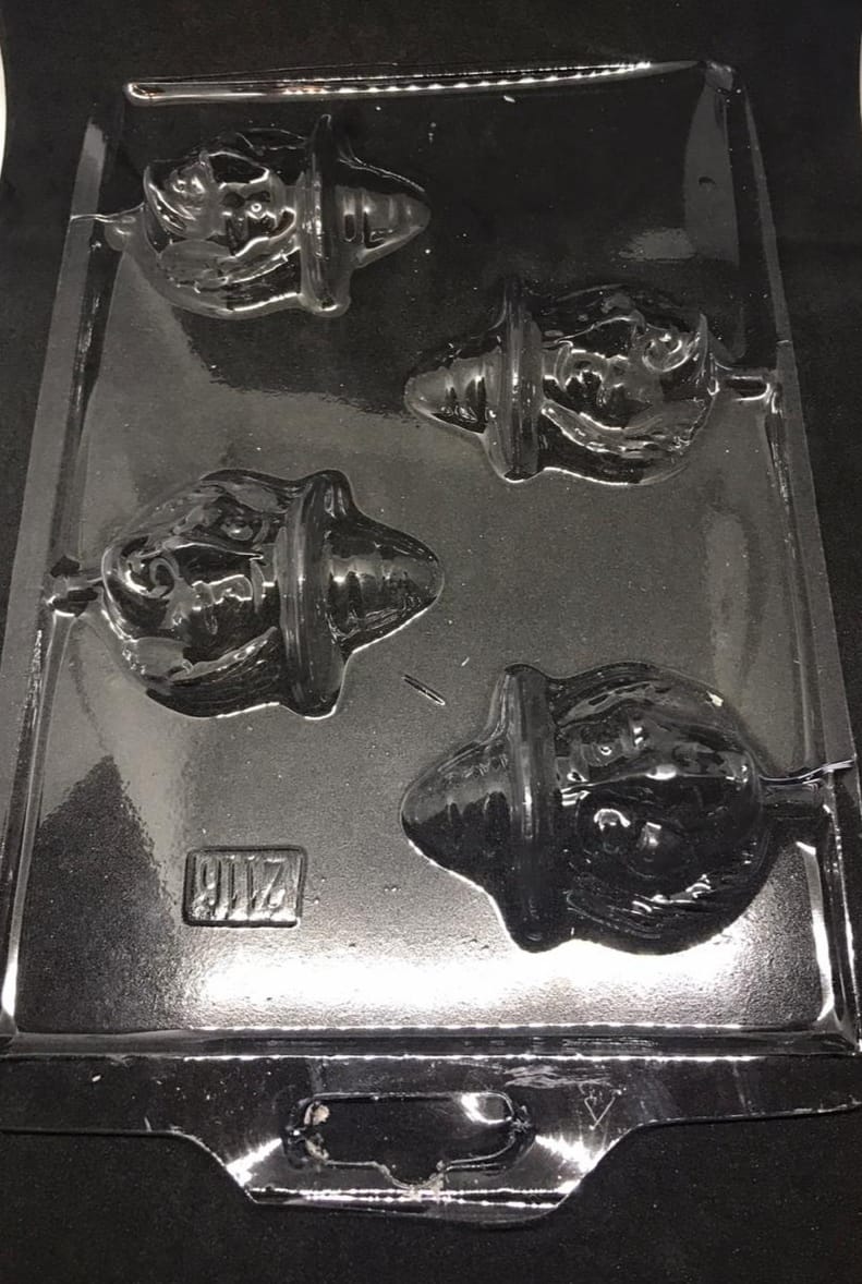 Molde de Acetato Halloween Bruja – 5 Cavidades para Piruleta