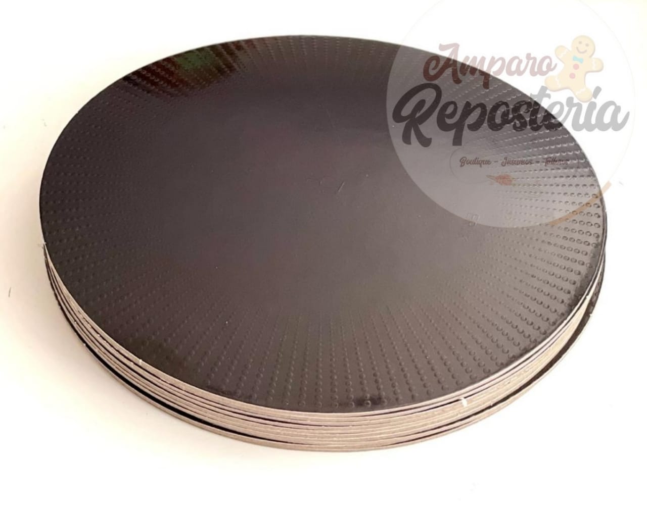 Base de carton negro 25 cm unidad