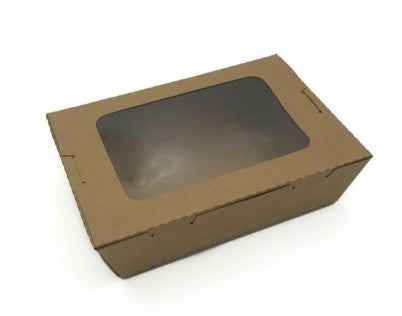 Caja kraft con ventana 700 ml