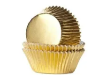 Capsulas cupcakes metalizadas mini