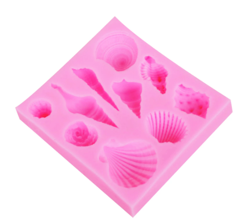 Molde silicona conchas marinas