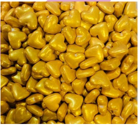 Sprinkles corazon dorado 50 gr.