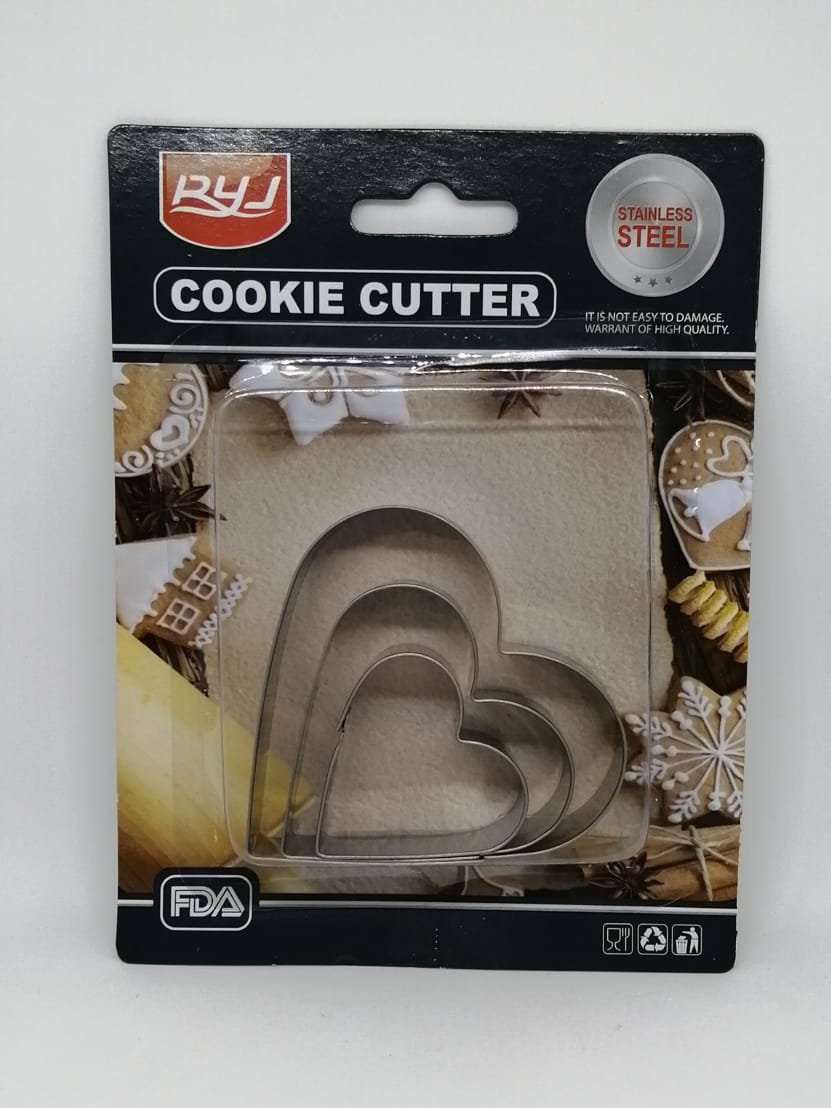 Cortador Galletas Corazon 3 piezas