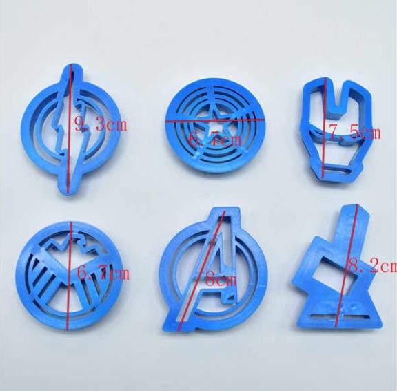 Cortador de galletas super heroes 6 piezas