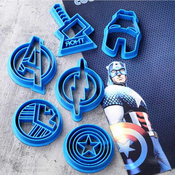 Cortador de galletas super heroes 6 piezas