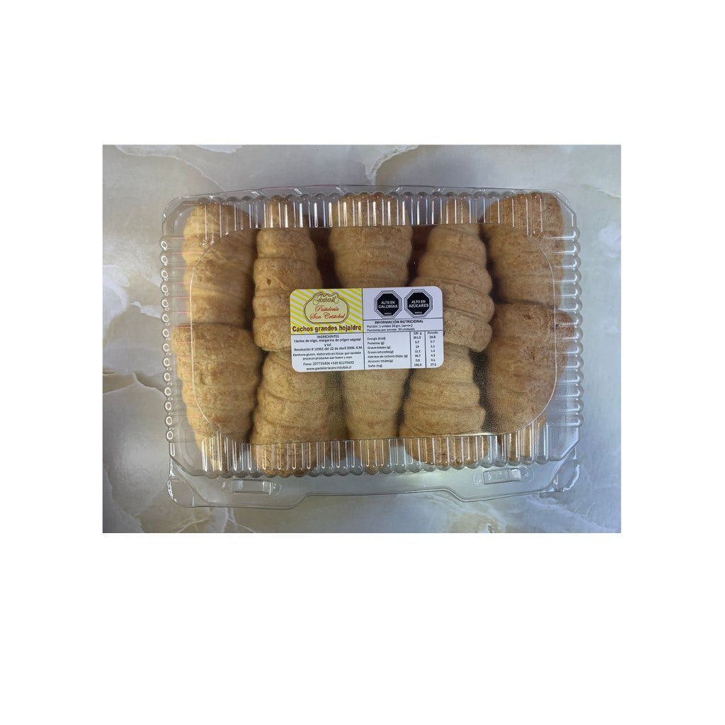 Cachos grandes hojaldre san cristobal 20 unidades