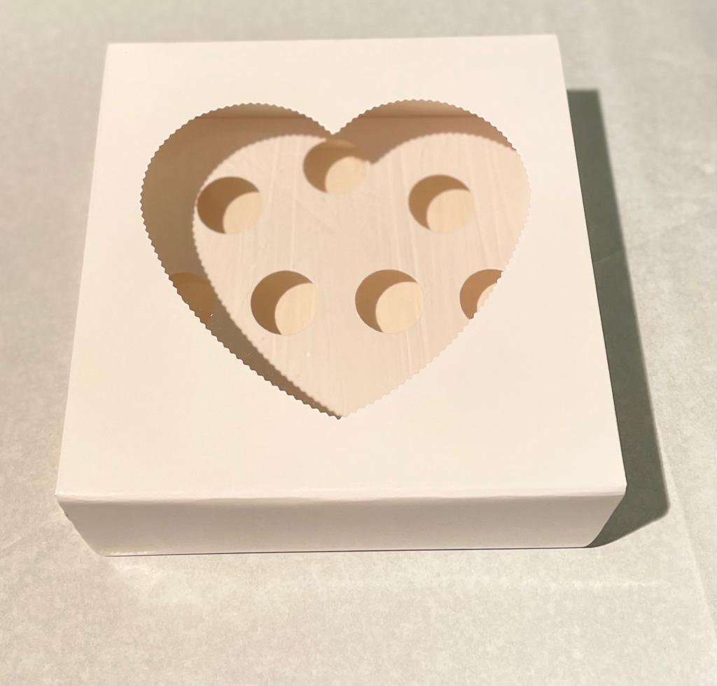 Caja para cupcake forma de corazon x10 – 6pcs