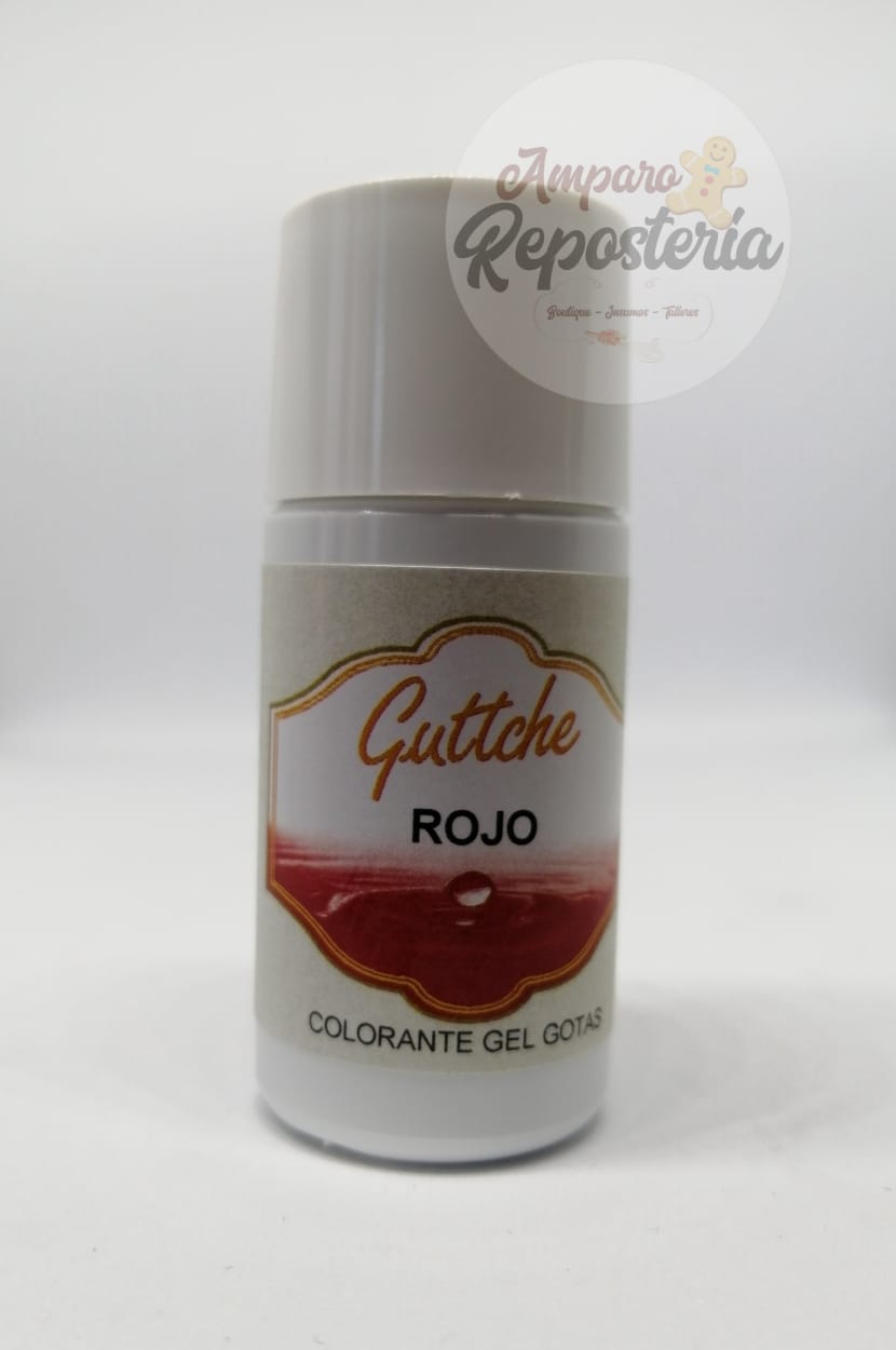 Colorante Gel Gotas Rojo Guttche 20 gr.